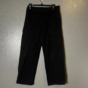 Pantalones cargo RSQ negros para hombre talla 20 calce holgado 100 % algodón ropa de trabajo utilitaria bolsillo - Imagen 1 de 6