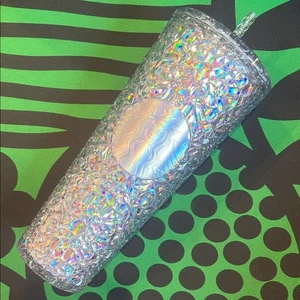 Starbucks unicorn gemstone Holographic Prism cold cup Tumbler 24 oz - Picture 1 of 6