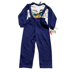 NWT Vintage Y2K Pokémon Kids Charzard Ash Ketchum Brock Overall Playsuit Set 6 - Picture 1 of 4
