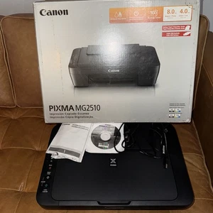 Canon Pixma MG2510 Print Copy Scan Pinter With USB Cable & Power Cable Complete - Picture 1 of 10