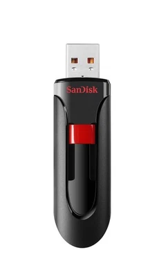 SanDisk Cruzer Glide Chiavetta USB 32GB USB 2.0 Nero e Rosso con Protezione Pass - Immagine 1 di 4