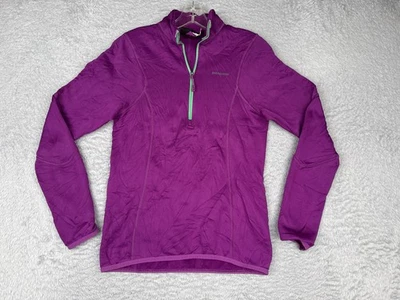 Suéter Patagonia Para Mujer Pequeño Púrpura Media Cremallera Pullover Polar Capa Base Top Foto 1 de 4