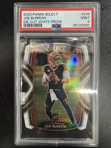 2020 Panini Select - Club Level Joe Burrow #246 White Prizm Die-Cut (RC) - Bild 1 von 2