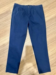ASOS Navy blue men's high rise straight leg pants #preppy Size 36: - Picture 1 of 8