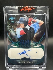 2025 Leaf Pearl Rintaro Sasaki Auto /5 Pearl Prospects - Bild 1 von 2
