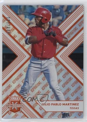 2018 Panini Elite Extra Edition Aspirations Orange /100 Julio Pablo Martinez - Image 1 of 2