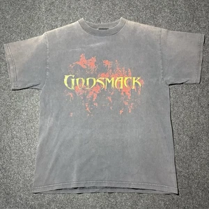 Vintage 90’s Godsmack T-Shirt Faded Men’s Small Giant Tag Grunge Black - Picture 1 of 7
