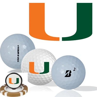 NCAA Miami Hurricanes • Мячи для гольфа упаковка 12 шт. • Bridgestone Tour B RX - Изображение 1 из 3