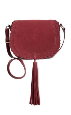 Gamuza INC Boho Sauce Rojo Sillín Borla Bolso de Mano Cartera Festival Occidental NUEVO Foto 1 de 4