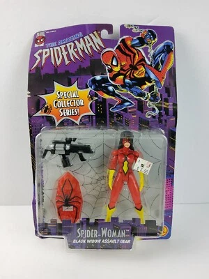 Figura Marvel Spider-Man Spider-Woman Black Widow Assault Gear 1996 ToyBiz NUEVO Foto 1 de 4
