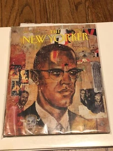 The New Yorker 12. Oktober 1992 Malcolm X Josh Gosfied Cover ohne Abonnement Etikett - Bild 1 von 2
