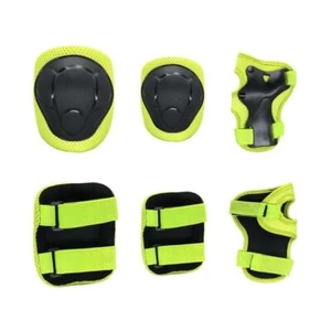 6PCS/Set Kids Skating Protective Gear Set Elbow Knee Pads Bike Skateboards Lime - Picture 1 of 1