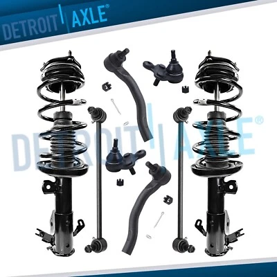 Front Struts Sway Bars Tie Rods Ball Joints for 2012 2013 2014 2015 Honda Civic - Image 1 of 4