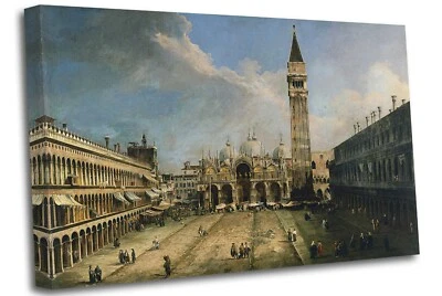 Canaletto  the piazza san Marco in Venice  Canvas Wall Art Picture Print - Image 1 of 4