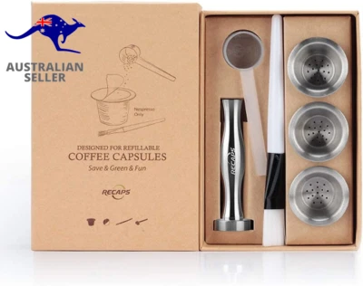 Stainless Steel Refillable Filters Reusable Pods Compatible with Nespresso Origi - image 1 of 4