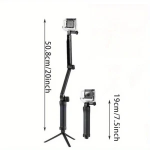 3 Way Tripod for GoPro Hero 7 Session Max and Other Action cameras - Picture 1 of 8