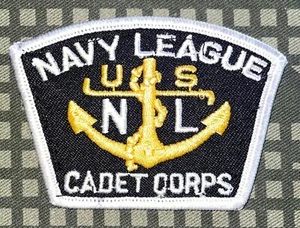 US Navy League Cadet Corps Hat Patch Iron-On Used A216 - Picture 1 of 2