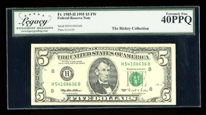 DBR 1995 $5 FRN St. Louis Fr. 1985-H Legacy XF-40 PPQ Serial H54108636B - Picture 1 of 2