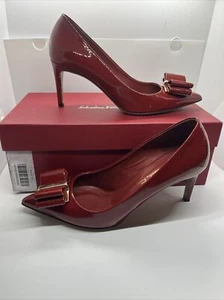 Salvatore Damen-Pumps rot chilenisch Zeri 70 7,0 cm Slipper Leder 8 B - Bild 1 von 8