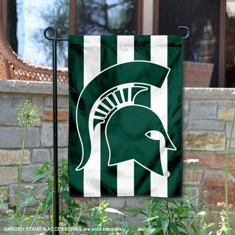 MSU Spartans Stripe Out Garden Flag and Yard Banner Cover