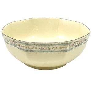 Vintage Lenox Serving Bowl Charleston Pattern Ivory USA Octagon shape Elegant - Picture 1 of 8