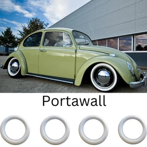 Oldtimer 15" Tires White wall Port a wall Tire insert Trim set 4 pcs Fast Ship/W - Picture 1 of 9