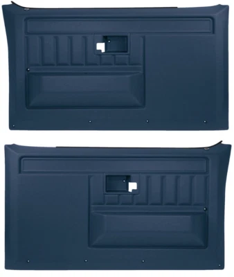81-87 Chevy/GMC Pickup Truck OE Design Blue Plastic Front Interior Door Panels - Image 1 of 4