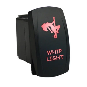 WHIP LIGHT 6B24R Rocker Switch Laser dual led backlit red on off 20A 12V for ... - Imagen 1 de 4