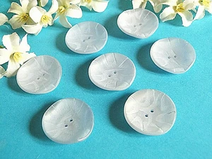 1382B Chequerboard Buttons " Douceur " Sky Blue Blade Lot 7 Buttons EP 1970 - Picture 1 of 3