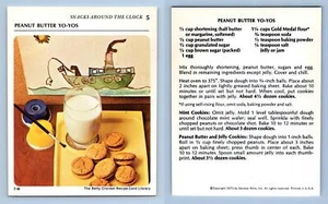 Peanut Butter Yo-Yos #5 Snacks - Betty Crocker 1971 Recipe Card - Picture 1 of 1