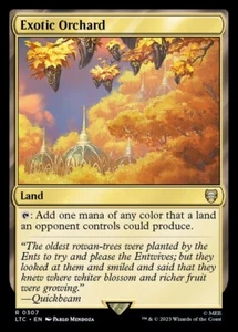 Exotic Orchard 0307 Sin Lámina Raro LOTR Commander Magic The Gathering Casi Como Nuevo - Imagen 1 de 2