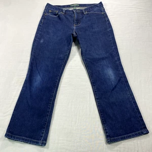 LRL Lauren Jeans Co Ralph Lauren Jeans Womens 8 Petite Blue Classic Straight - Picture 1 of 13