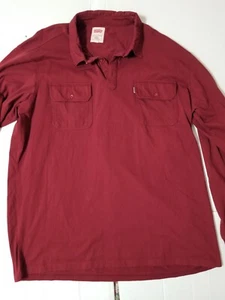 Levis Shacket Shirt Mens 3XL Burgundy Button Up Trucker Shacket - Picture 1 of 12