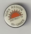 Épingle métallique York Region District 14 55+ Jeux Ontario - Très bon