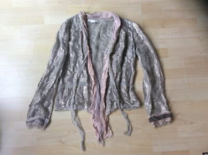 Marc Jacobs Beautiful Silver Grey Silk Mix Cardigan Top, Sz: US 6 UK 8 - Picture 1 of 6