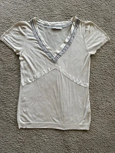 ETAO Cream Silk Top Size 40 Made In Italy - Picture 1 of 4