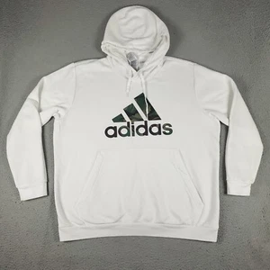 Adidas maglione uomo taglia 2XL bianco casual pullover felpa con cappuccio - Foto 1 di 11