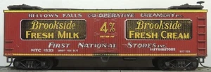 TRAIN MINIATURE BELLOWS FALLS CREAMERY 40' WOOD REEFER RTR ST KD'S CAR # 1833 - Picture 1 of 2