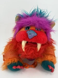 Peluche pupazzo arancione My Pet Monster Gwonk 1986 vintage con catena manette - Foto 1 di 13