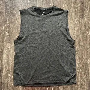 Nike Dri Fit Herren ärmelloses Tank Top anthrazit grau Sport Fitnessstudio Training L - Bild 1 von 4
