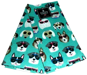 RITZ  2 Pack Kitchen Towels ~ 16 x 26 ~ COOL DOGS - Picture 1 of 1