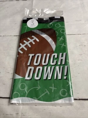 3 PCs Football Tablecloths - 54x84 Football Touch down Table Cover Rectangle - Image 1 of 3