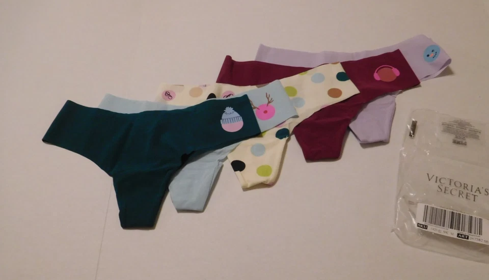 NIP NEW 5 Pairs Pink Victoria's Secret Thong Underwear sz Small or Medium - Image 1 of 1