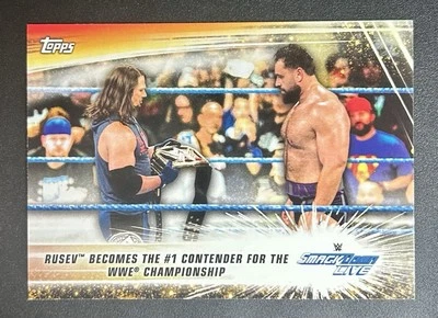 2019 Topps WWE Summerslam - Rusev Becomes #1 Contender #77 - Image 1 of 2