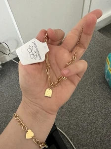 Double Later Stainless Steel Bracelet Waterproof Golden Colour - Picture 1 of 1