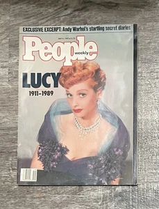 1989 MAY 8 PEOPLE MAGAZINE - LUCY 1911-1989 COVER UNREAD NO LABEL Ln NM WARHOL - Picture 1 of 1
