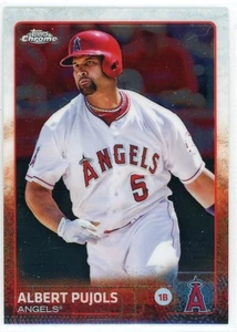 2015 Topps Chrome #113 Albert Pujols Los Angeles Angels 2 Card Lot!! - Picture 1 of 2