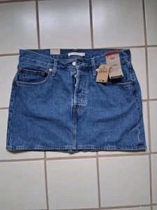 Damen/Teen Levis Mini Neu mit Etikett Icon Denim Mini Knopfleiste - Bild 1 von 10