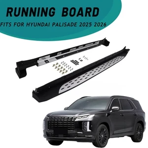Fixed Running Board Fits for Hyundai Palisade 2025 2026 Side Step Nerf bar Black - Picture 1 of 8