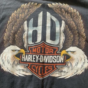 Camisa De Colección Años 80’s Biker’s Only Wallace Harley Davidson Doble Cara Springfield IL - Imagen 1 de 10